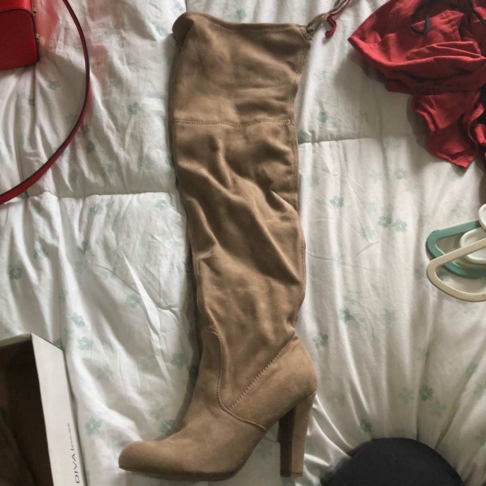 Knee high heel boots